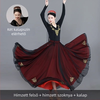 Ujgur néptánc szoknya, Chenille anyagú, Spandex alapanyagú, 2025 tavaszi megjelenés, nőknek