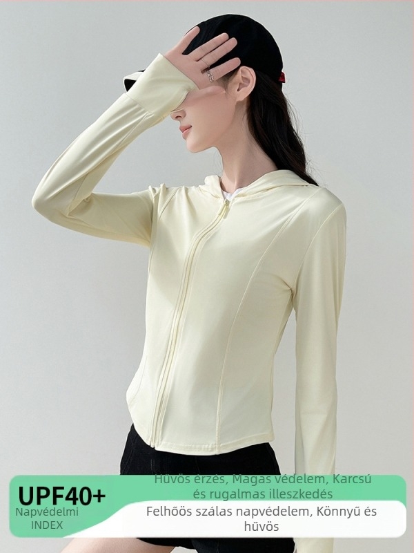 Női ice silk napvédő kabát, karcsú szabás, UPF40+, hossz 50-65 cm, poliészter 80-90% elastánnal