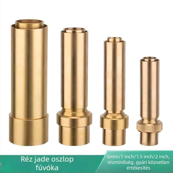 Réz és rozsdamentes acél Jade oszlopos száraz kertiszökőkút, tó- és vízparti tájhoz, egyetlen lyukú közvetlen befecskendezés