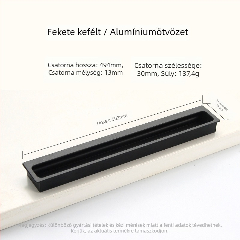 Beépített rejtett fogantyú ruhásszekrényekhez és szekrényekhez — hosszított, tolóajtókhoz és fiókokhoz; Stílus: modern minimalist; Anyag: alumínium ötvözet; Folyamat: elektroplattolás; Alkalmazás: ruhásszekrények és fiókok