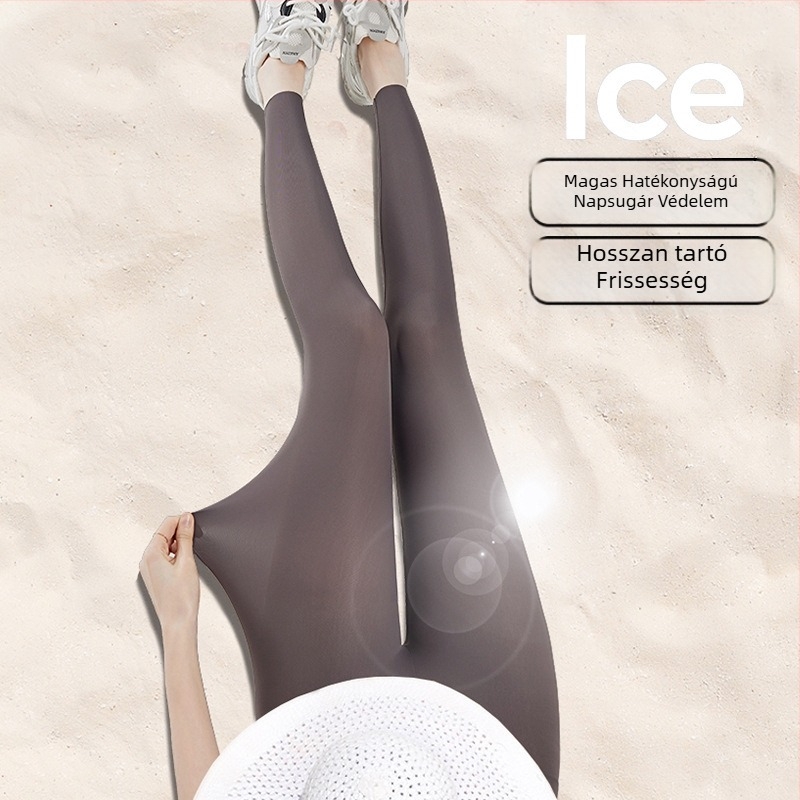 Nylon-elasztán keverékből készült leggings, ultra vékony, magas derekú, légáteresztő, jóga nadrág