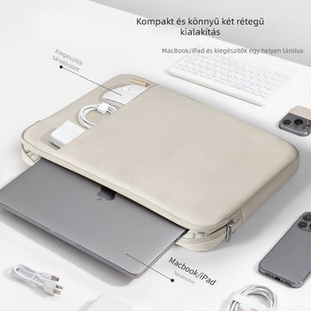 Vízálló laptop táska, kopás- és ütésálló, bővíthető kapacitás, Oxford anyag, uniszex