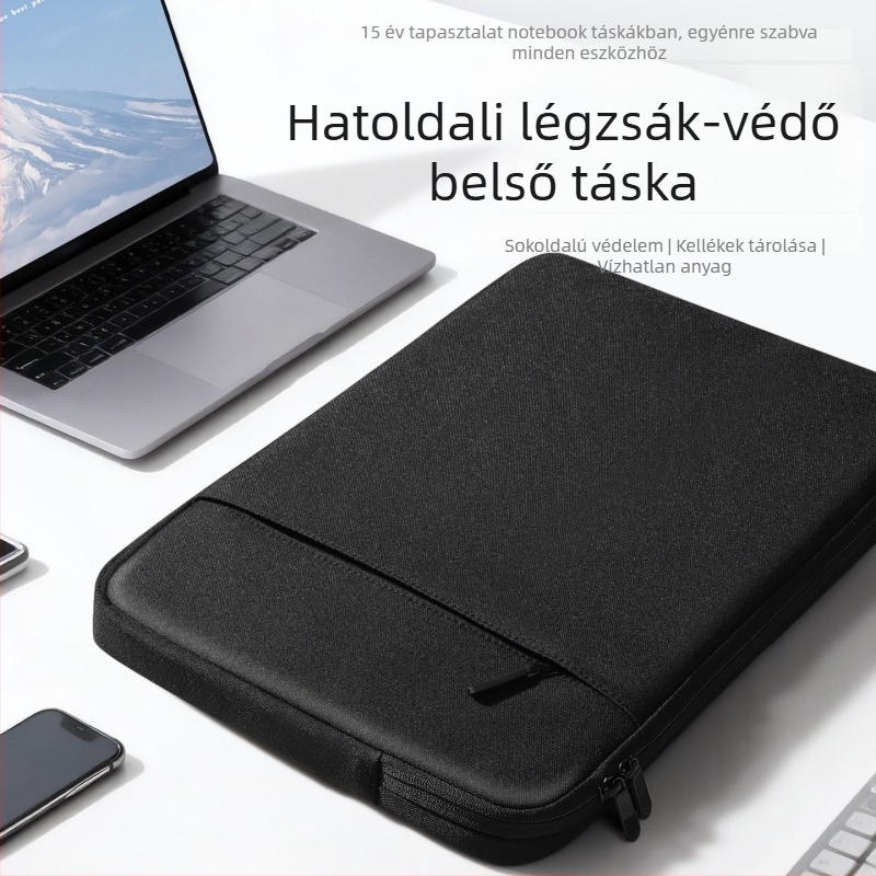 Vízálló laptop táska, kopás- és ütésálló, bővíthető kapacitás, Oxford anyag, uniszex