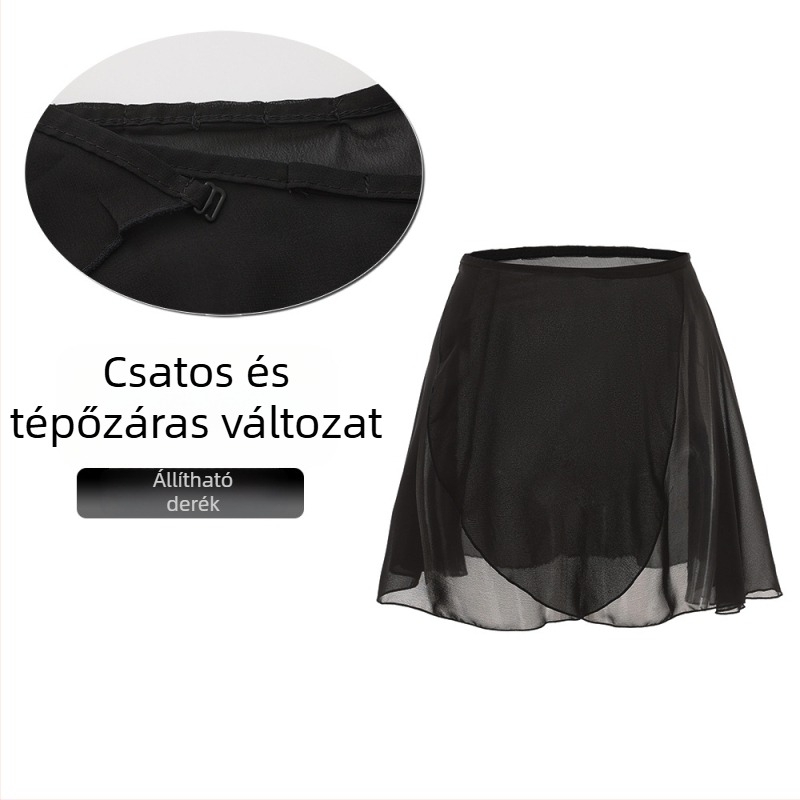 Balett tánc szoknya, csatos zárás, 100% poliészter, poliészter bélés, felnőtt nő, mind a négy évszakhoz