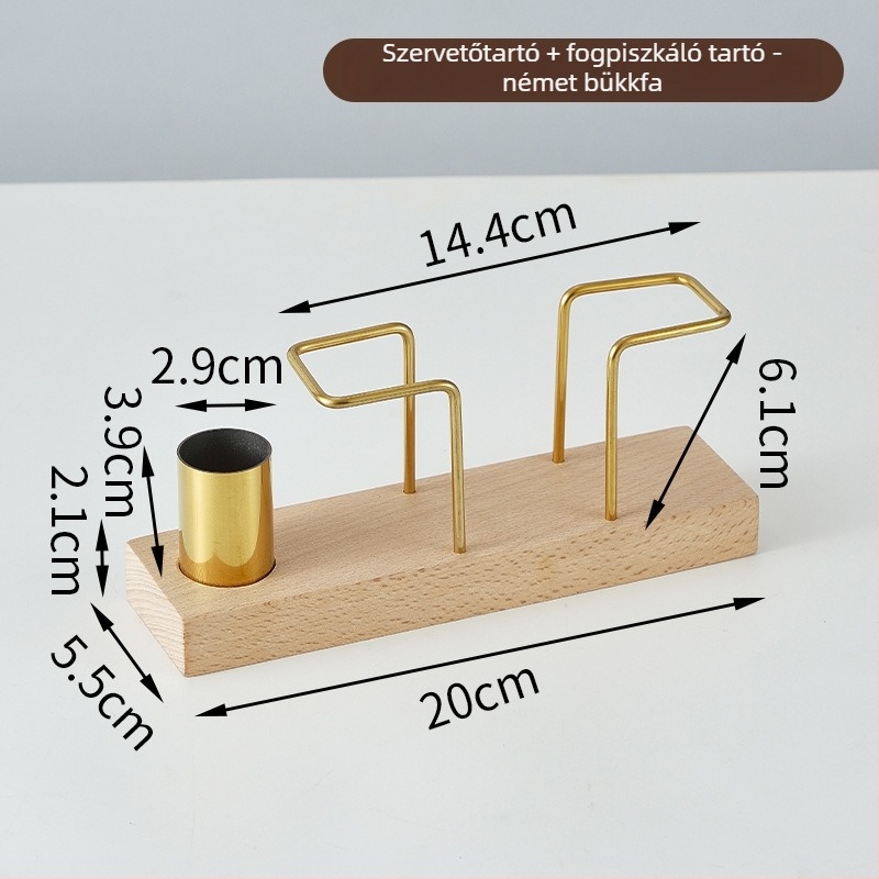 Szilárdfa kereskedelmi szalvétatartó éttermek és kávézók számára – függőleges asztali tartó, négyzetes kivitel (Anyag: Fa; Felületkezelés: Polírozás; Megjelenés: Négyzet alakú; Márka: Lujiang; Stílus: Egyéb)