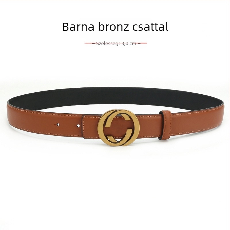 Női bőröv természetes bőrből, ötvözetes csattal, sima csattal, szélesség 2-4 cm, másodlagos bőrréteg, antik elektroplakált felület, niche stílus