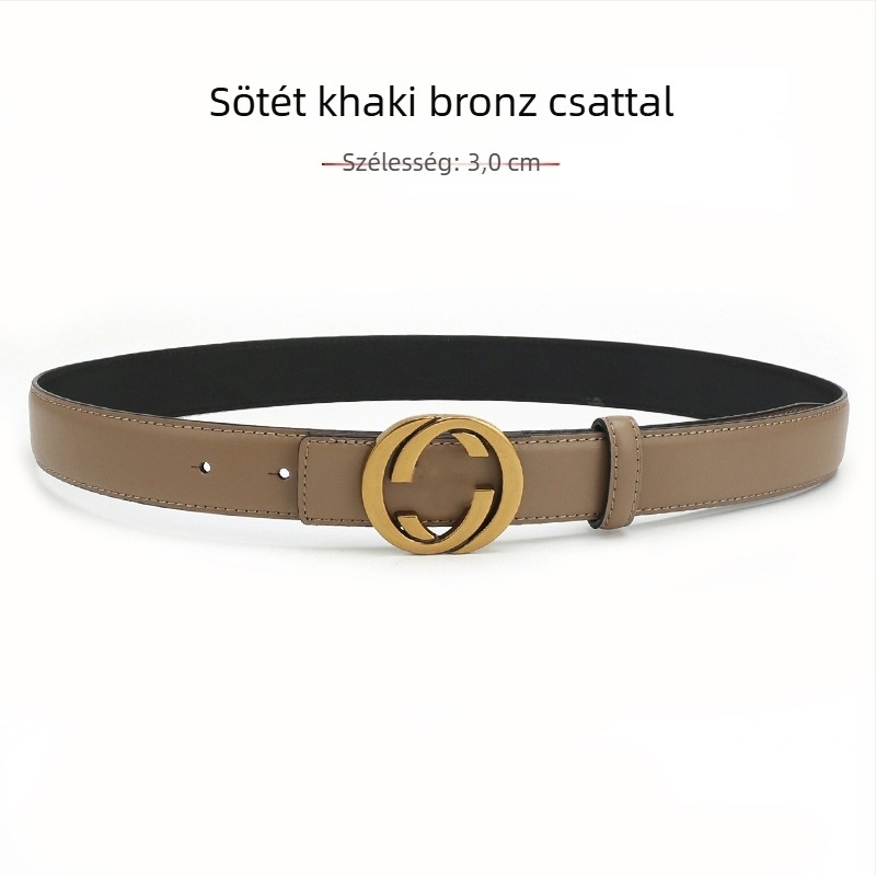 Női bőröv természetes bőrből, ötvözetes csattal, sima csattal, szélesség 2-4 cm, másodlagos bőrréteg, antik elektroplakált felület, niche stílus
