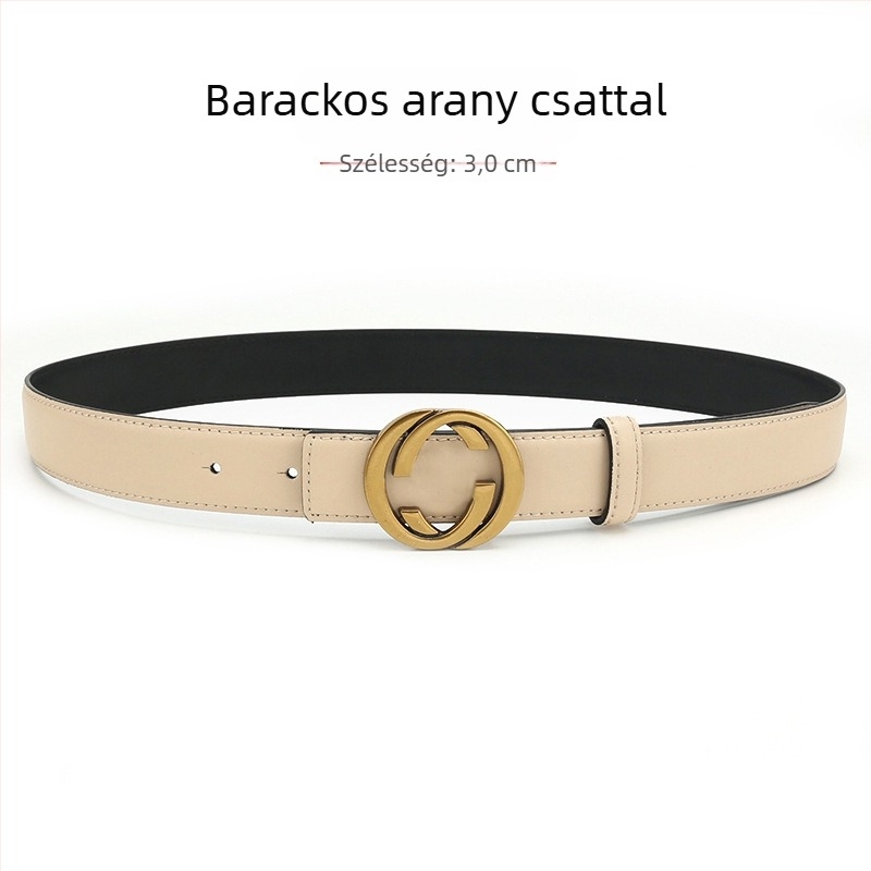 Női bőröv természetes bőrből, ötvözetes csattal, sima csattal, szélesség 2-4 cm, másodlagos bőrréteg, antik elektroplakált felület, niche stílus