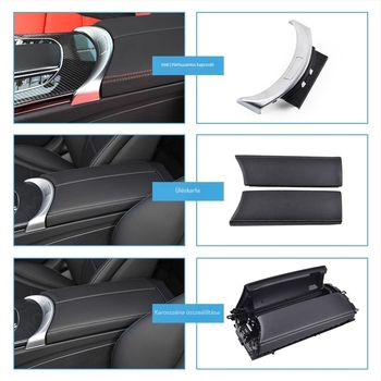 Középkonzol kapcsolóburkolat és tárolófedél Mercedes-Benz C-Class GLC-hez (W205, C180, C200)