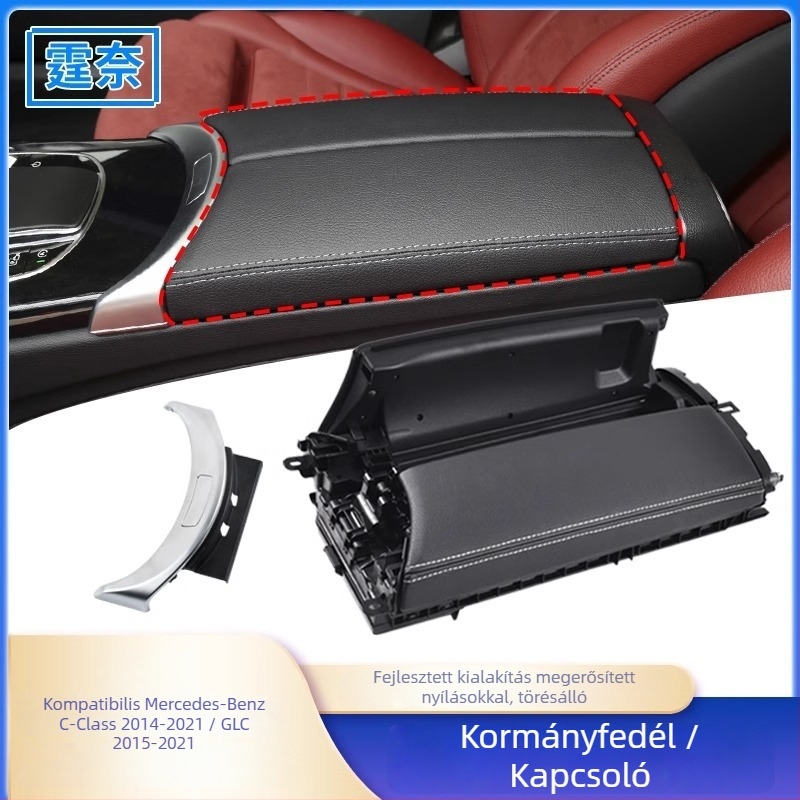 Középkonzol kapcsolóburkolat és tárolófedél Mercedes-Benz C-Class GLC-hez (W205, C180, C200)