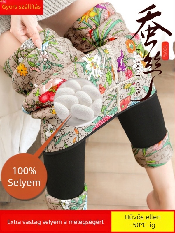 All-in-one terhes nadrág fleece-beléssel, extrán vastag meleg leggings, magas rugalmassággal