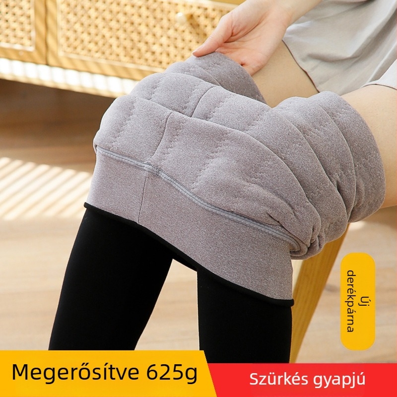 All-in-one terhes nadrág fleece-beléssel, extrán vastag meleg leggings, magas rugalmassággal