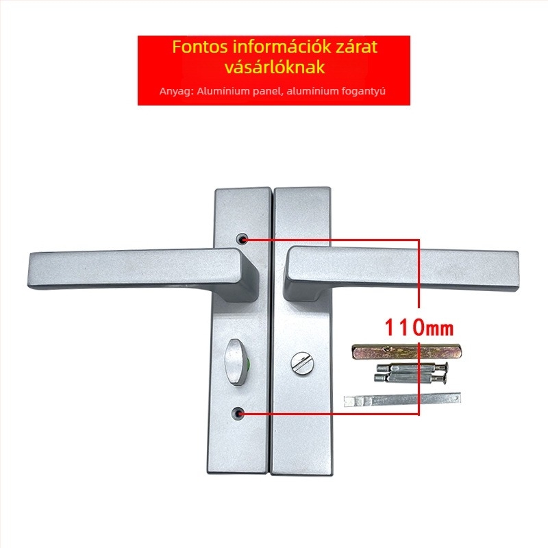 Menghong LB22/51 alumínium fogantyúzár fürdőszoba ajtóhoz — modern, minimalista stílus