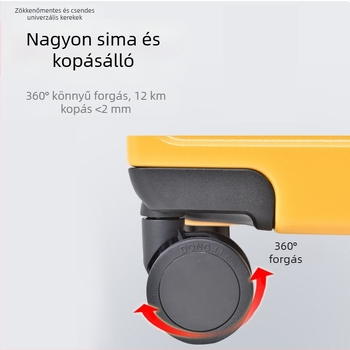 Unisex merevfalú bőrönd alumínium kerettel, PC külsővel, univerzális kerekekkel, 56–75 L kapacitás, zár