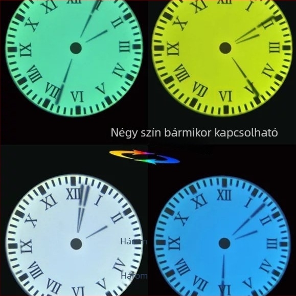 LED-projekciós óra nagy méretű világító betűkkel, falra szerelhető digitális óra az idő kijelzéséhez és éjszakai fényhez