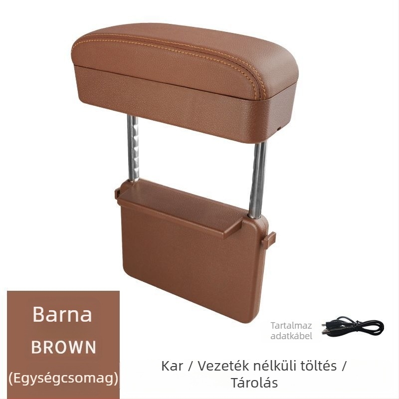 Autóülés karfa tároló – multifunkcionális tároló doboz, állítható magasság, univerzális kompatibilitás