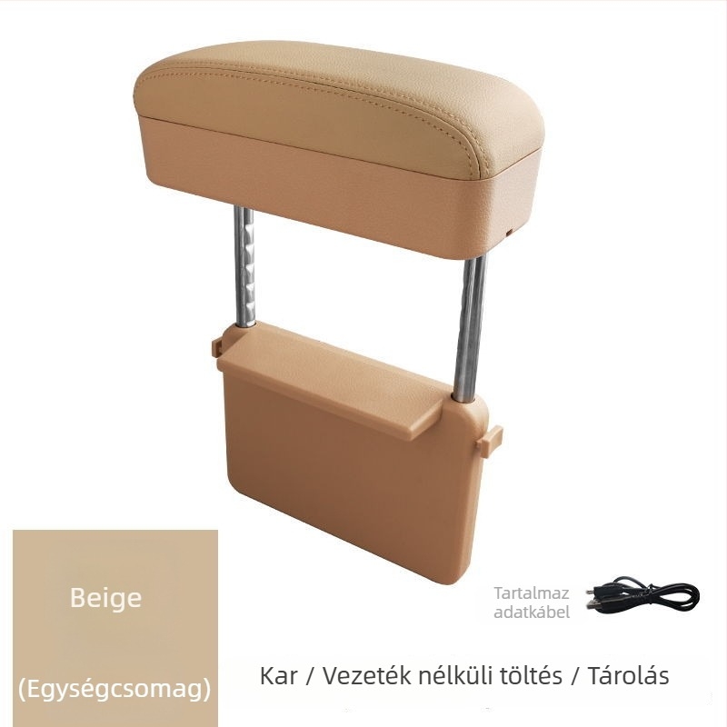 Autóülés karfa tároló – multifunkcionális tároló doboz, állítható magasság, univerzális kompatibilitás