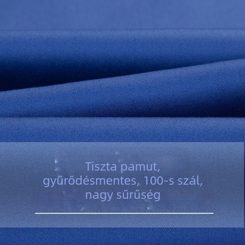 Mercerizált pamut hosszú ujjú férfiing, vasalásmentes, négyzetes gallér, 100% pamut