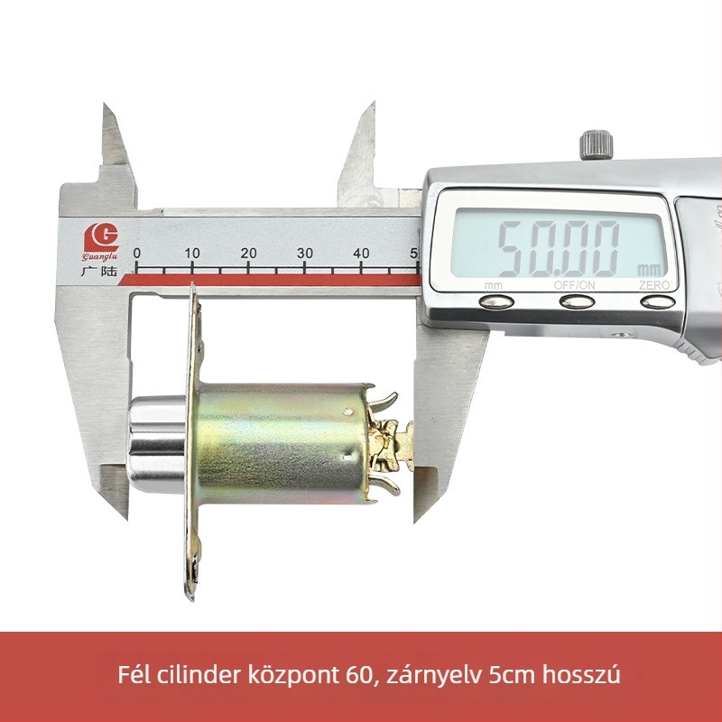 Gömbzár ajtózár mag, cinkötvözet, síknyelv, háztartási univerzális típus