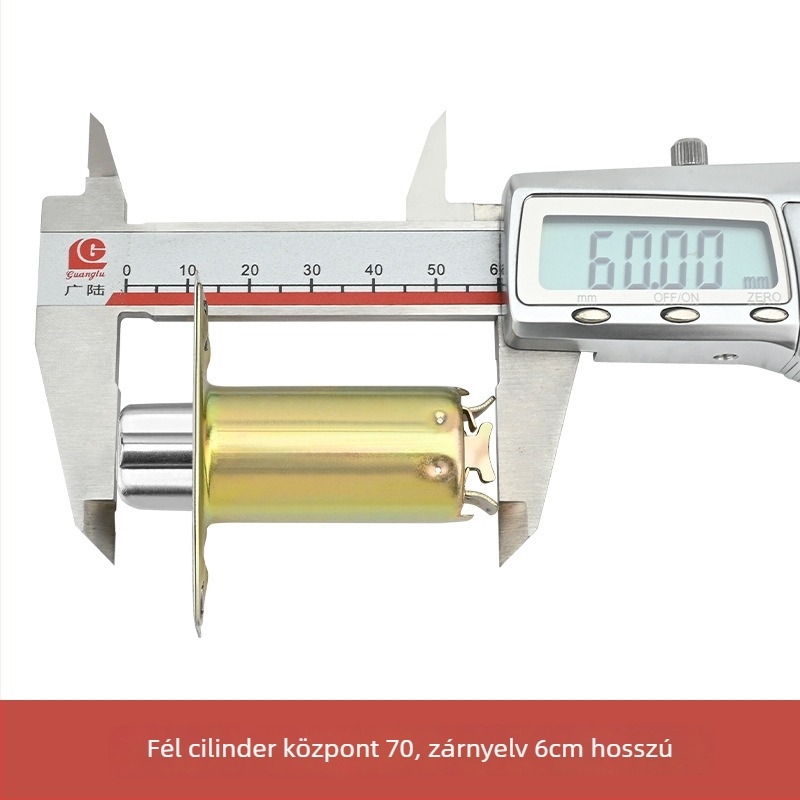 Gömbzár ajtózár mag, cinkötvözet, síknyelv, háztartási univerzális típus