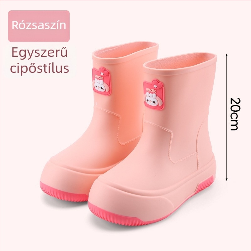 Női esőcsizmák, vízálló, csúszásmentes, középmagas szár, PVC felsőrész