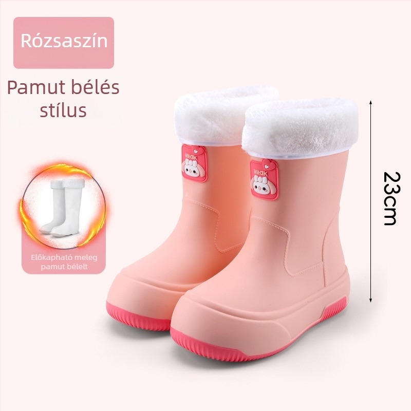 Női esőcsizmák, vízálló, csúszásmentes, középmagas szár, PVC felsőrész