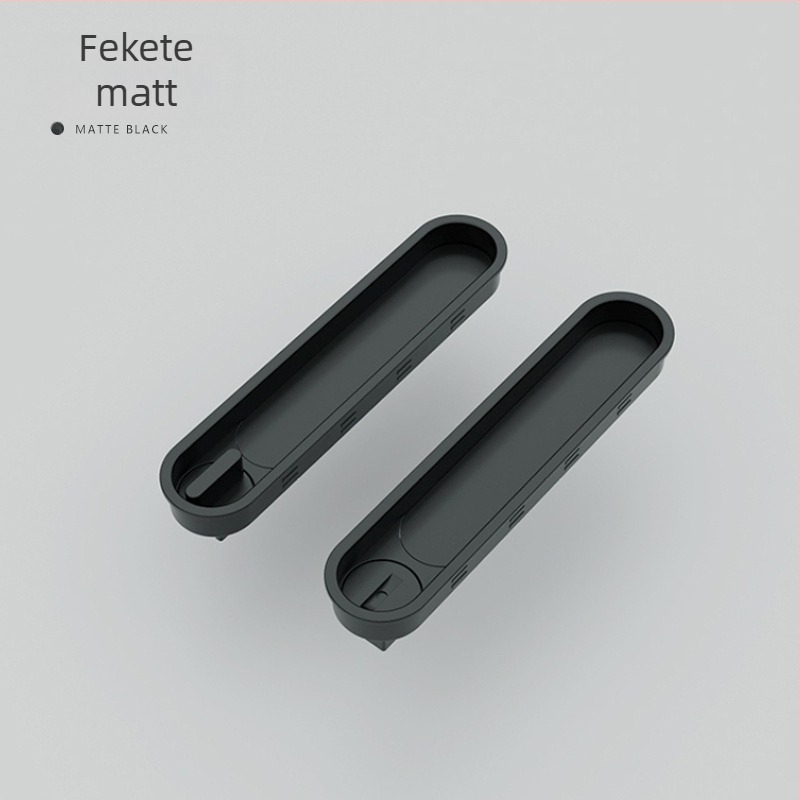 Oval zsebajtó-zár, mortise zár, cink‑ötvözet, modern minimalist stílus, alkalmas zsebajtókhoz és tolóajtókhoz hálószoba és konyha és fürdőszoba, testreszabható feldolgozás