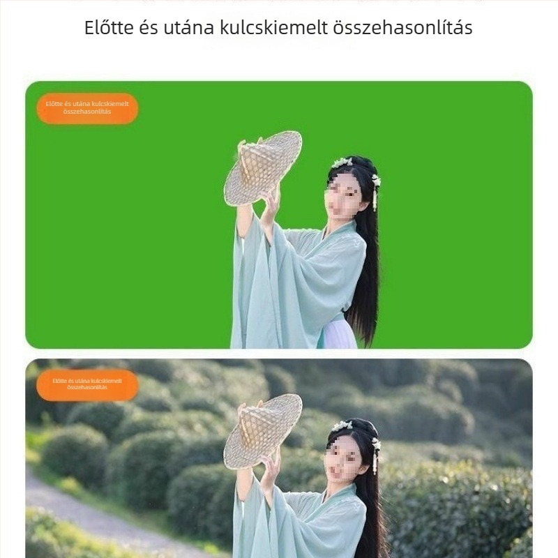 Chromakey zöld képernyő hátterével – csomag élő közvetítéshez és fényképezéshez