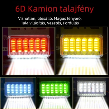 LED oldalsó fény teherautókhoz, vízálló, 8W, 12/24V, 6D fejlesztett modell