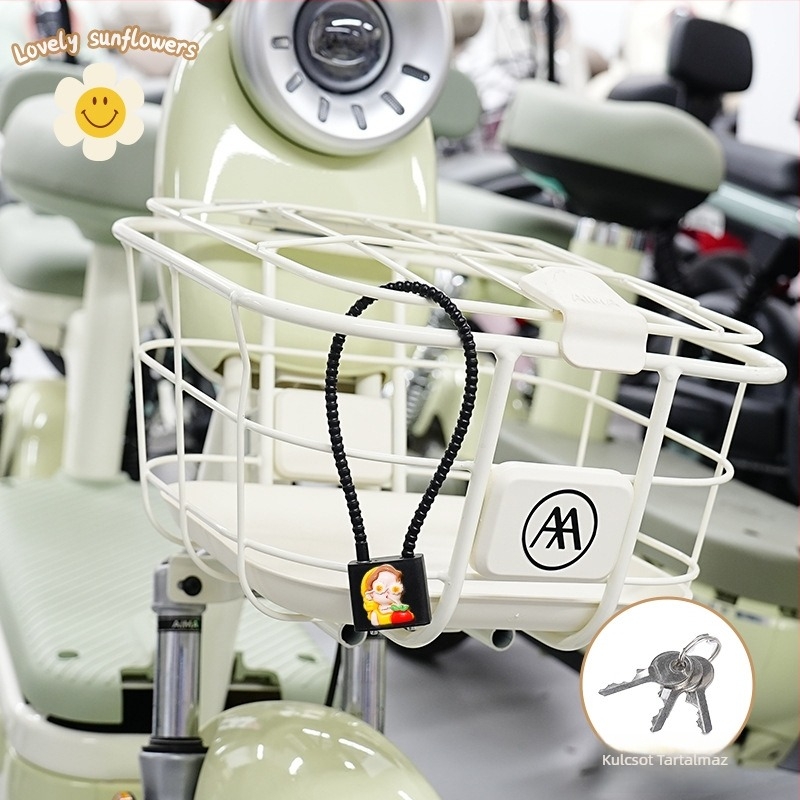 Elektromos kerékpár első kosárzár sisakzárral — lopás elleni, Kepu, uniszex