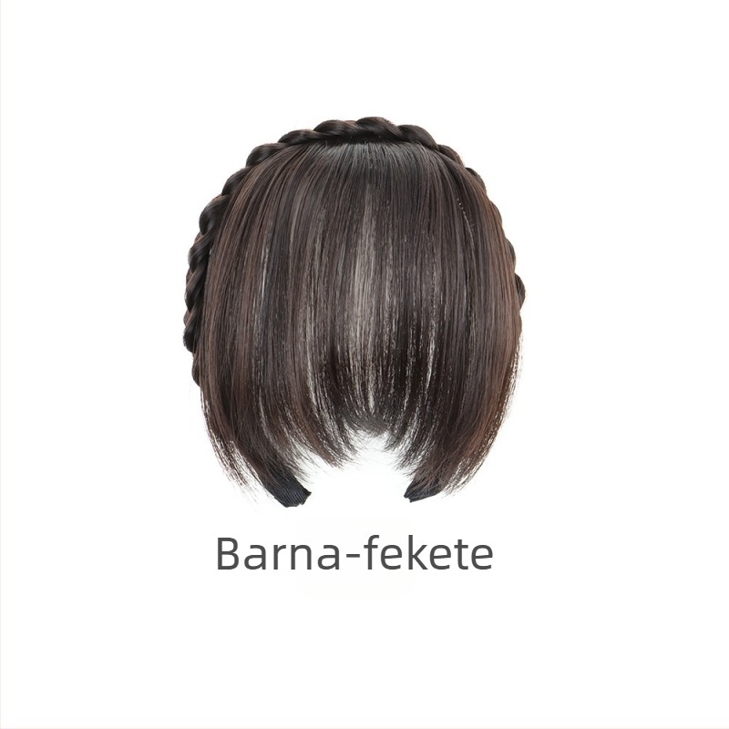 Frufroszos paróka darab horgolt halcsont fonással, fejgyűrű, anyag: magas hőmérsékletű huzal, nőknek, nem alkalmas forró festésre