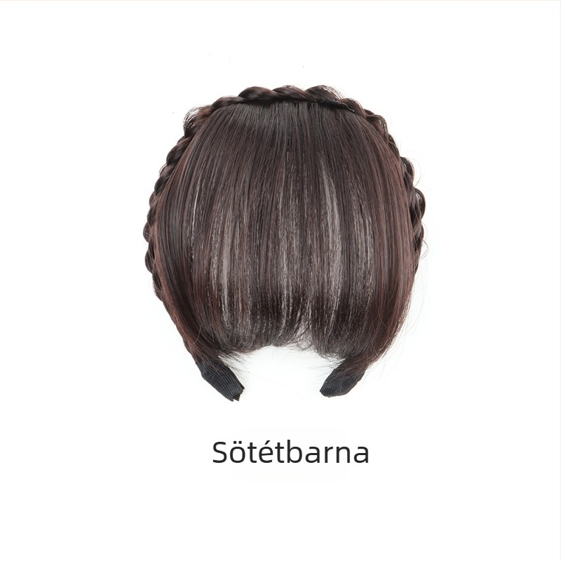 Frufroszos paróka darab horgolt halcsont fonással, fejgyűrű, anyag: magas hőmérsékletű huzal, nőknek, nem alkalmas forró festésre