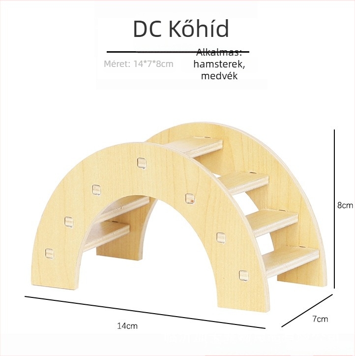Plus Card Fából készült hörcsögfészek platformmal és mászó létrával