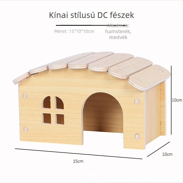 Plus Card Fából készült hörcsögfészek platformmal és mászó létrával