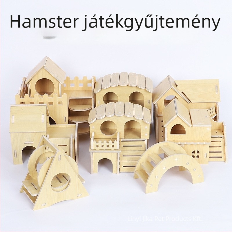 Plus Card Fából készült hörcsögfészek platformmal és mászó létrával