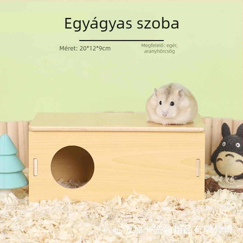 Plus Card Fából készült hörcsögfészek platformmal és mászó létrával