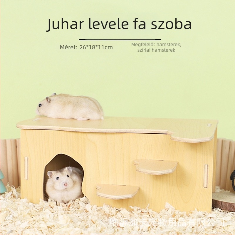 Plus Card Fából készült hörcsögfészek platformmal és mászó létrával