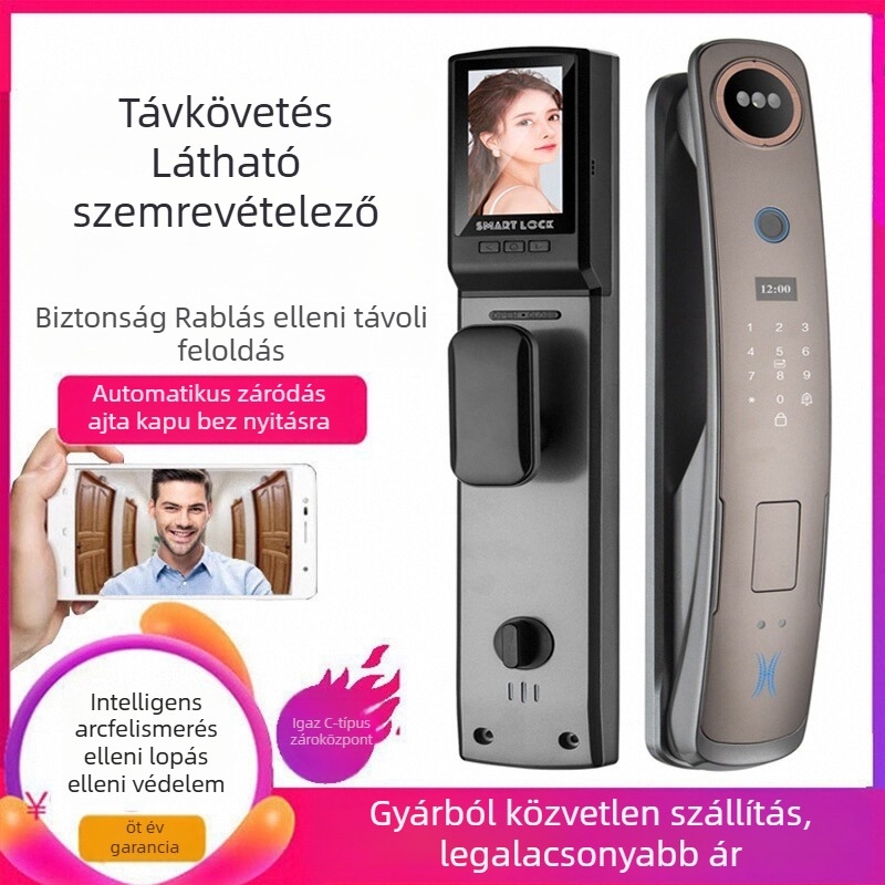 Arc- és ujjlenyomat-azonosítással működő intelligens ajtózár, modell Q1, Márka General Zhai