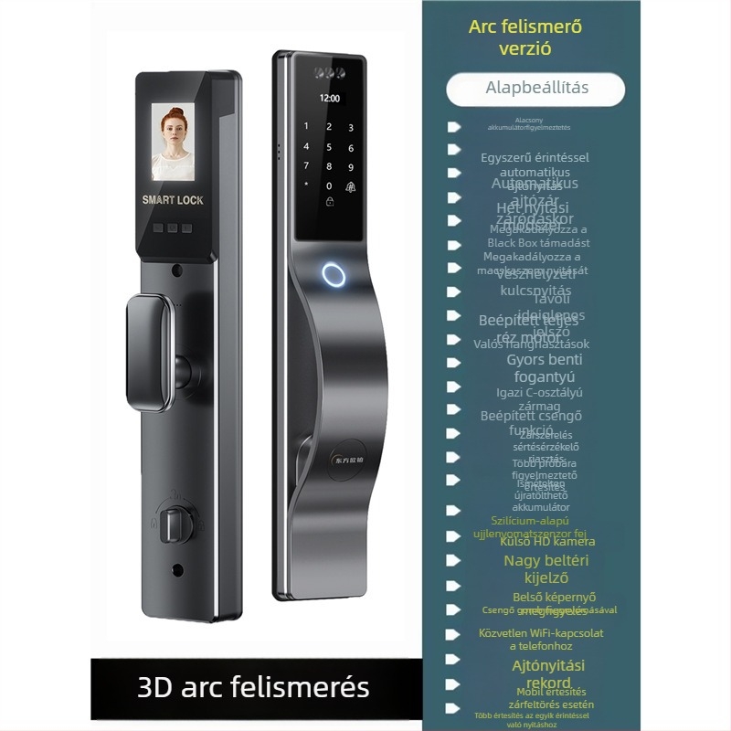 Arc- és ujjlenyomat-azonosítással működő intelligens ajtózár, modell Q1, Márka General Zhai