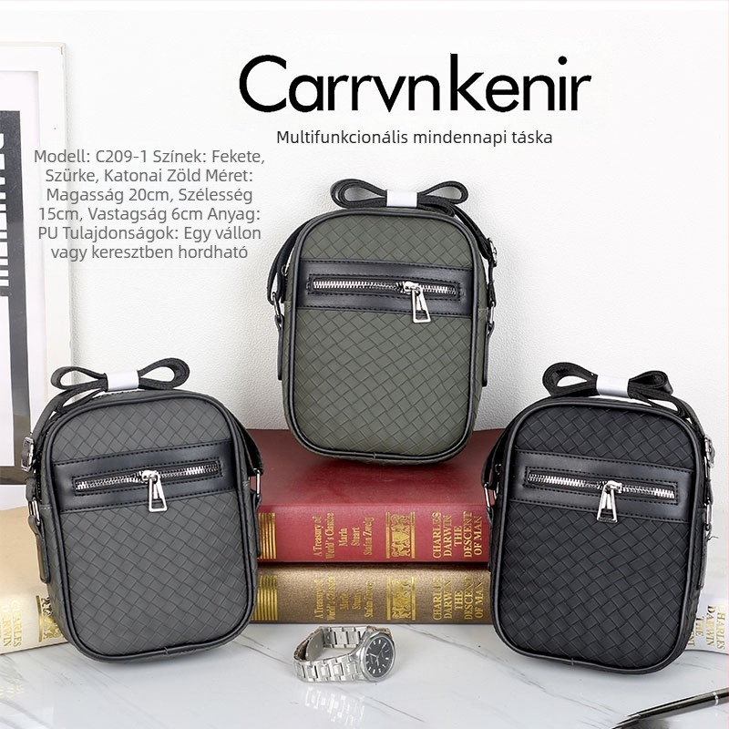 Férfi PU válltáska, poliészter bélés, Tavasz 2025, lélegző, üzleti utakhoz