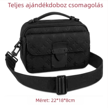 Férfi crossbody táska PVC-ből, vízálló, bővíthető, uniszex stílus, betűs minta, bélés vászon
