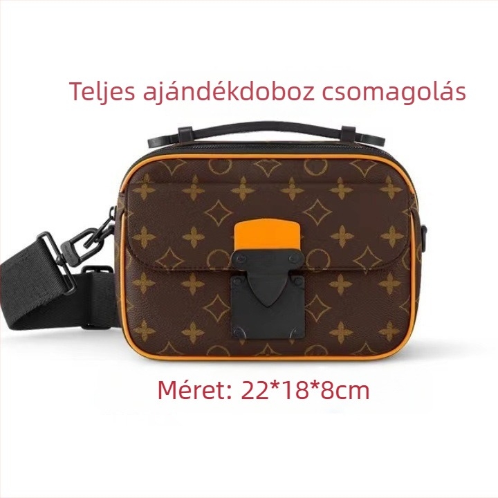 Férfi crossbody táska PVC-ből, vízálló, bővíthető, uniszex stílus, betűs minta, bélés vászon