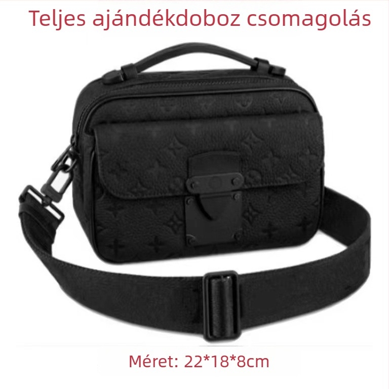 Férfi crossbody táska PVC-ből, vízálló, bővíthető, uniszex stílus, betűs minta, bélés vászon