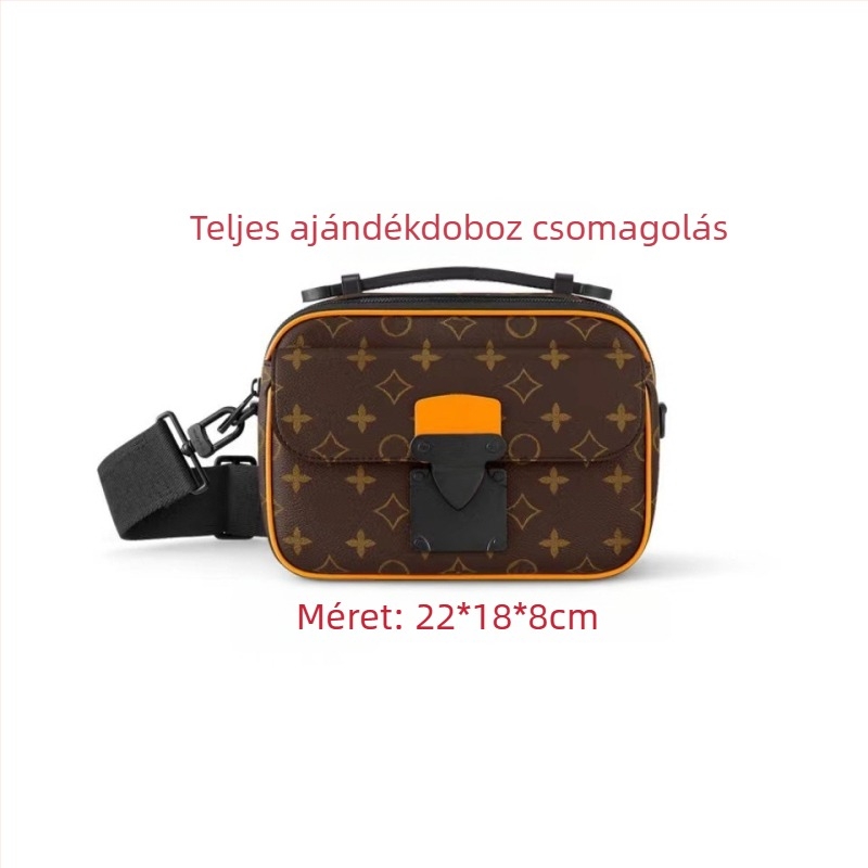 Férfi crossbody táska PVC-ből, vízálló, bővíthető, uniszex stílus, betűs minta, bélés vászon