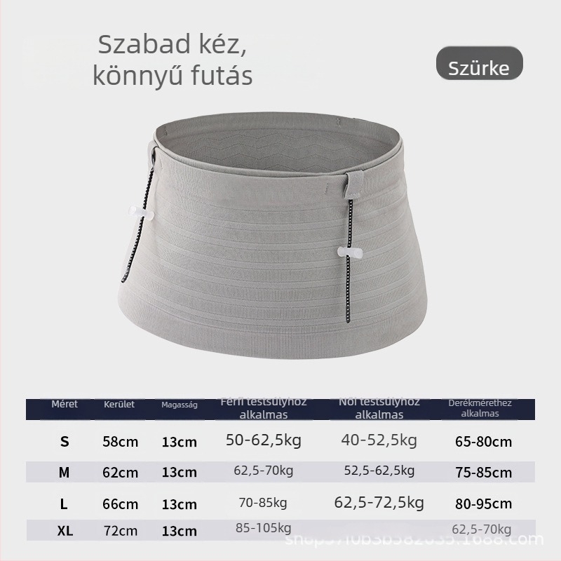 Deréktáska sporthoz kültéren – légáteresztő, ultra könnyű, multifunkcionális, maratoni öv, telefontartó zseb