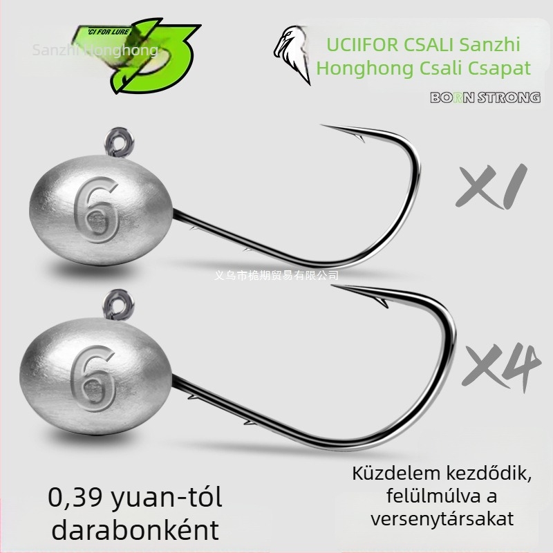 Ólomfejes horog kettős hátsó kialakítással