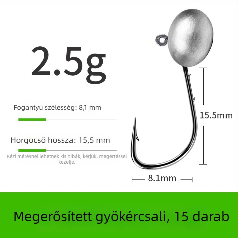 Ólomfejes horog kettős hátsó kialakítással