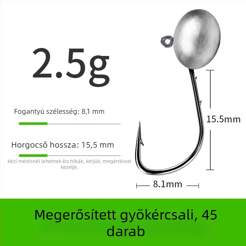 Ólomfejes horog kettős hátsó kialakítással