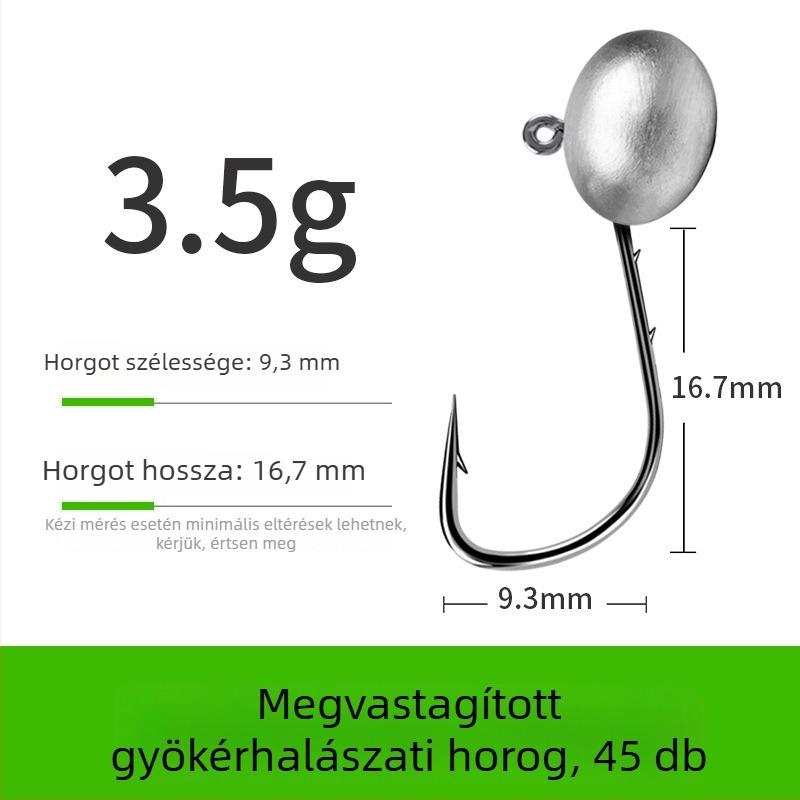 Ólomfejes horog kettős hátsó kialakítással