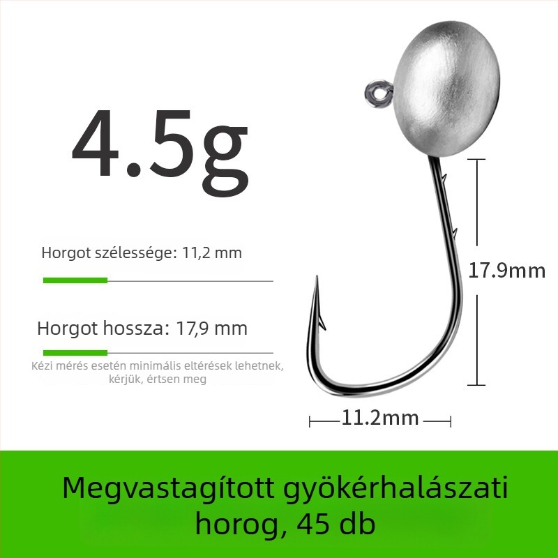 Ólomfejes horog kettős hátsó kialakítással